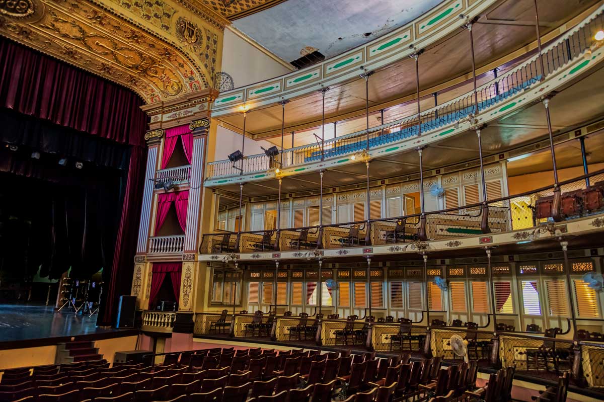 interior of old theather with many intricate details